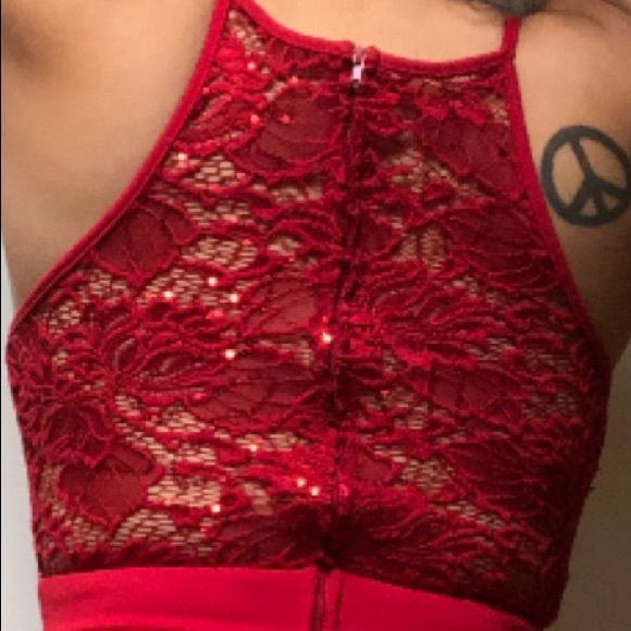 ❤️ Red Sequins Flair Dress ❤️ - Picture 3 of 5